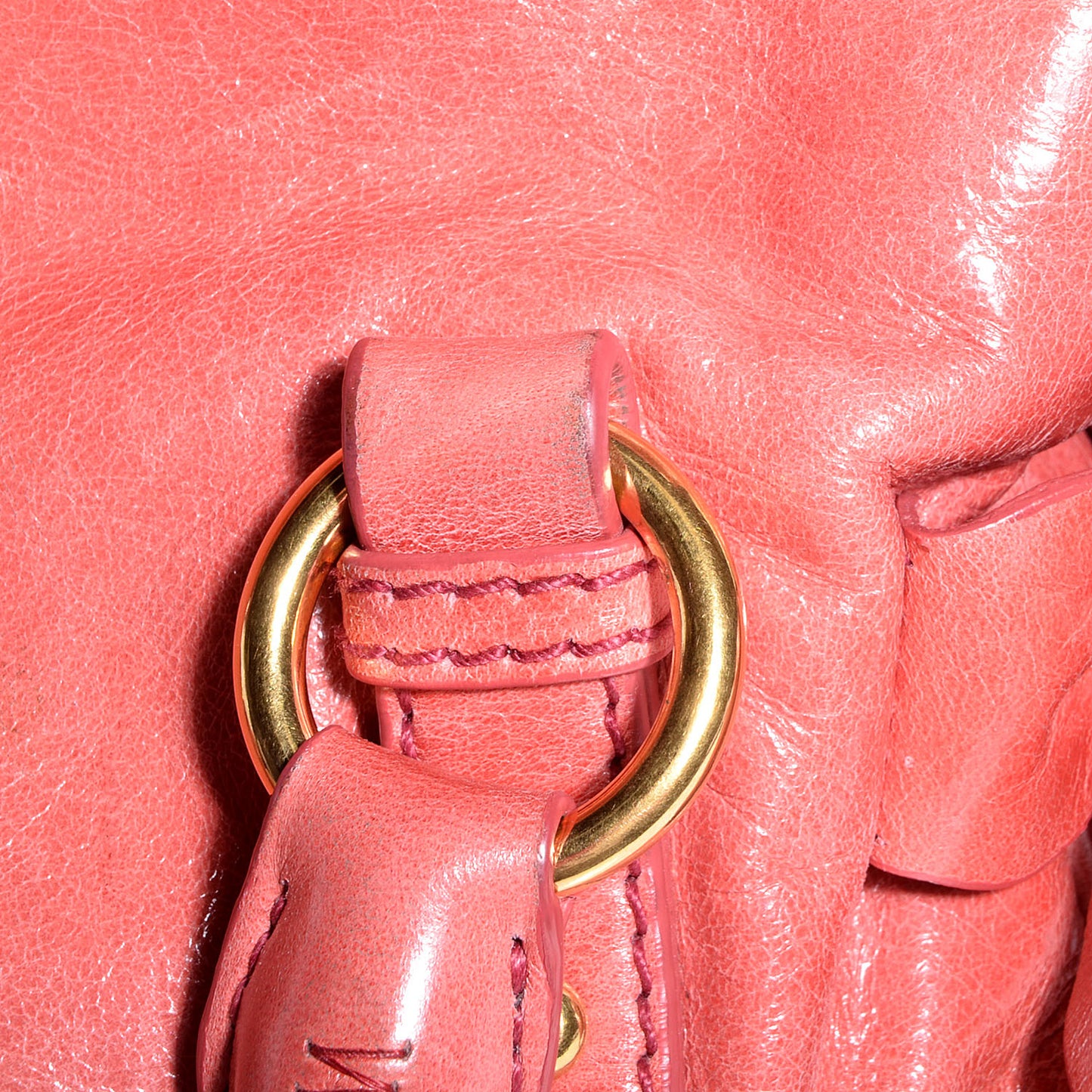 Vitello Lux Mini Bow Bag Rosa