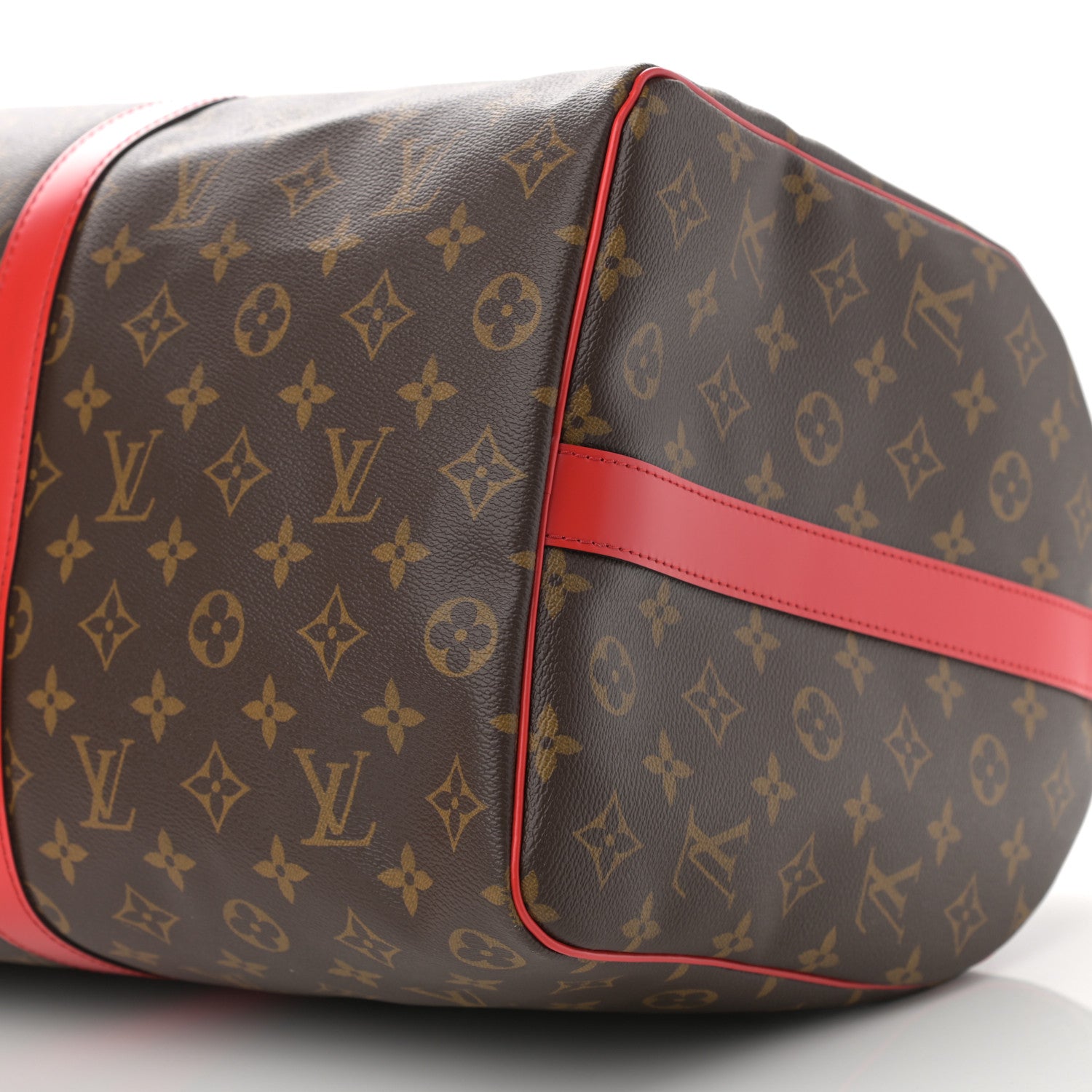 Louis Vuitton Calfskin Monogram Keepall Bandouliere 50 Coquelicot 9 of 9