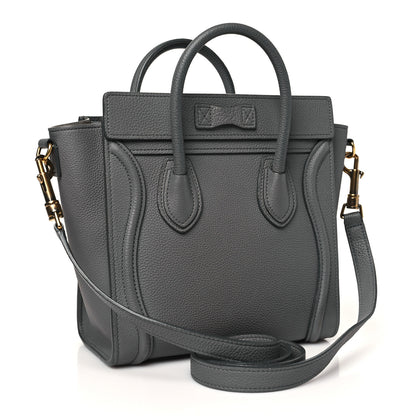 Celine Baby Drummed Calfskin Nano Luggage Kohl 3 of 8
