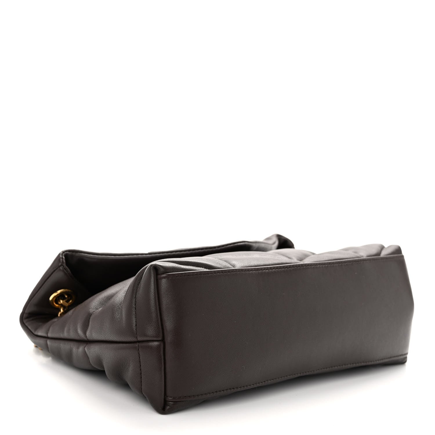 Saint Laurent Lambskin Quilted Small Loulou Puffer Monogram Chain Satchel Dark Ganache 4 of 10