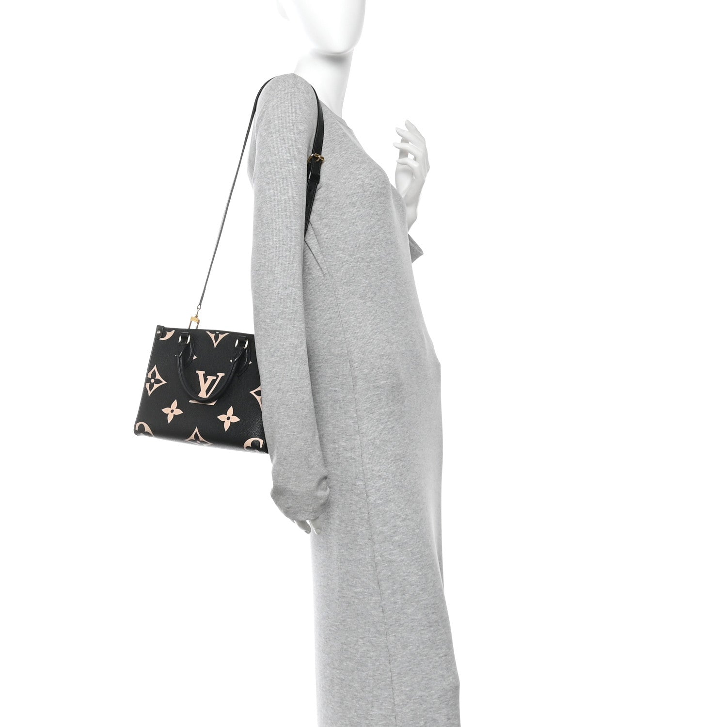 Louis Vuitton Empreinte Monogram Giant Onthego PM Black Beige 2 of 10