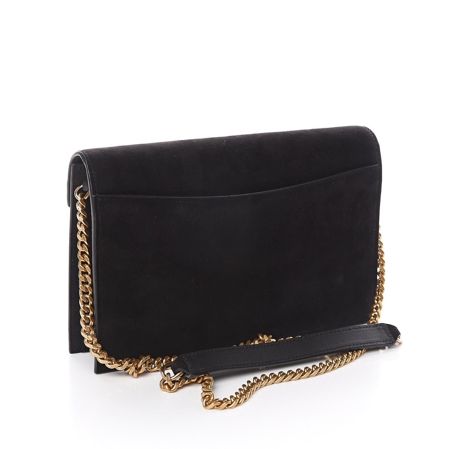 Saint Laurent Suede Calfskin Monogram Le Sept Chain Bag Black 2 of 8