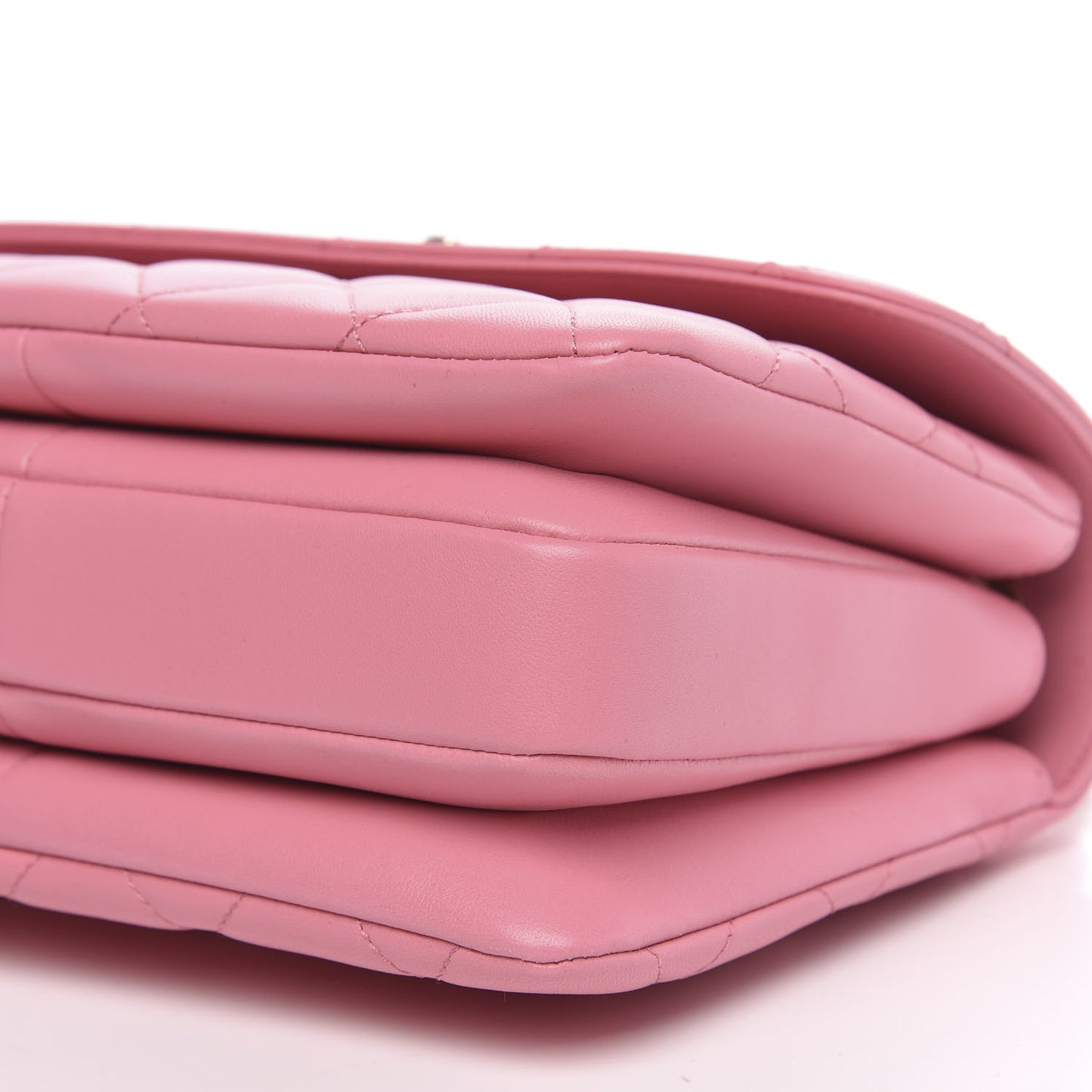Lambskin Quilted Small Trendy CC Flap Dual Handle Bag Pink