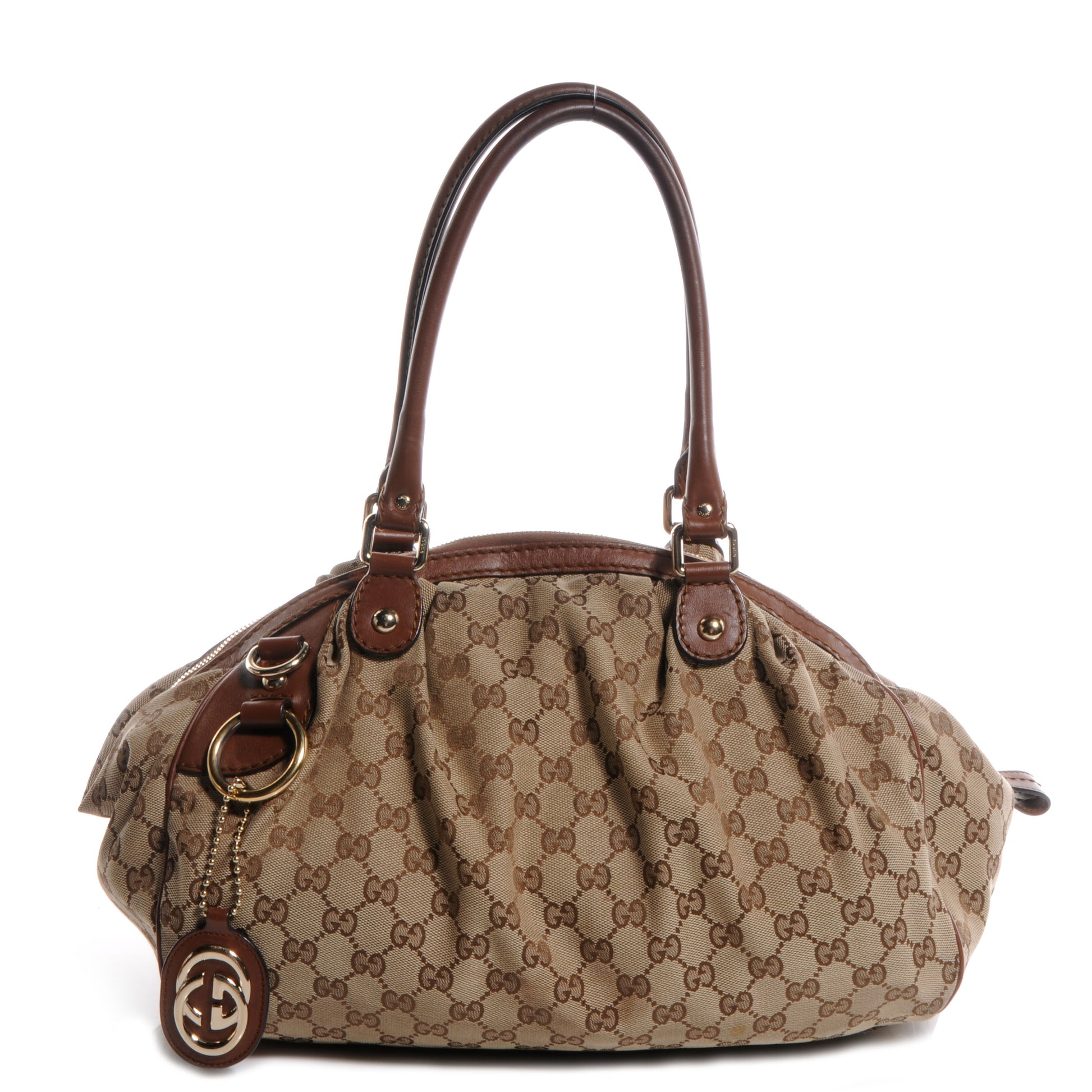 Gucci Monogram Medium Sukey Boston Light Brown 1 of 7