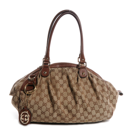 Gucci Monogram Medium Sukey Boston Light Brown 1 of 7