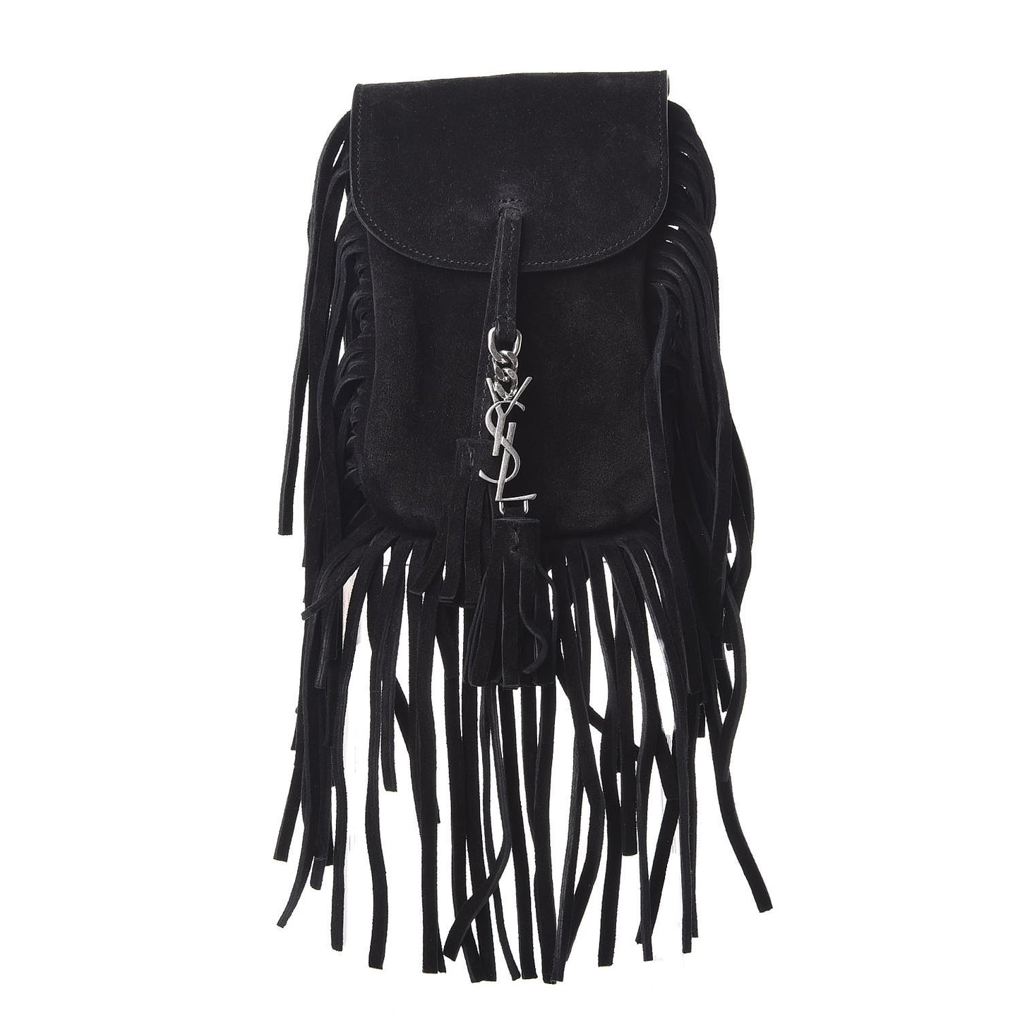 Suede Fringe Toy Monogram Anita Crossbody Bag Black