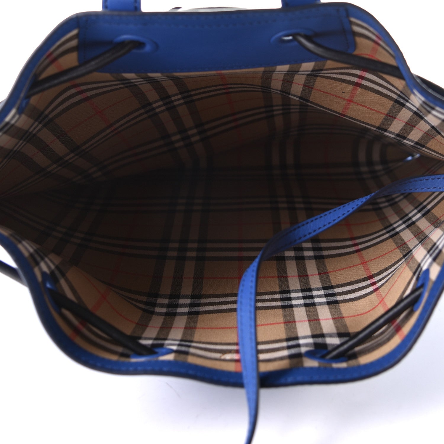 Burberry Soft Calfskin Graffiti Drawstring Backpack Denim Blue 2 of 8