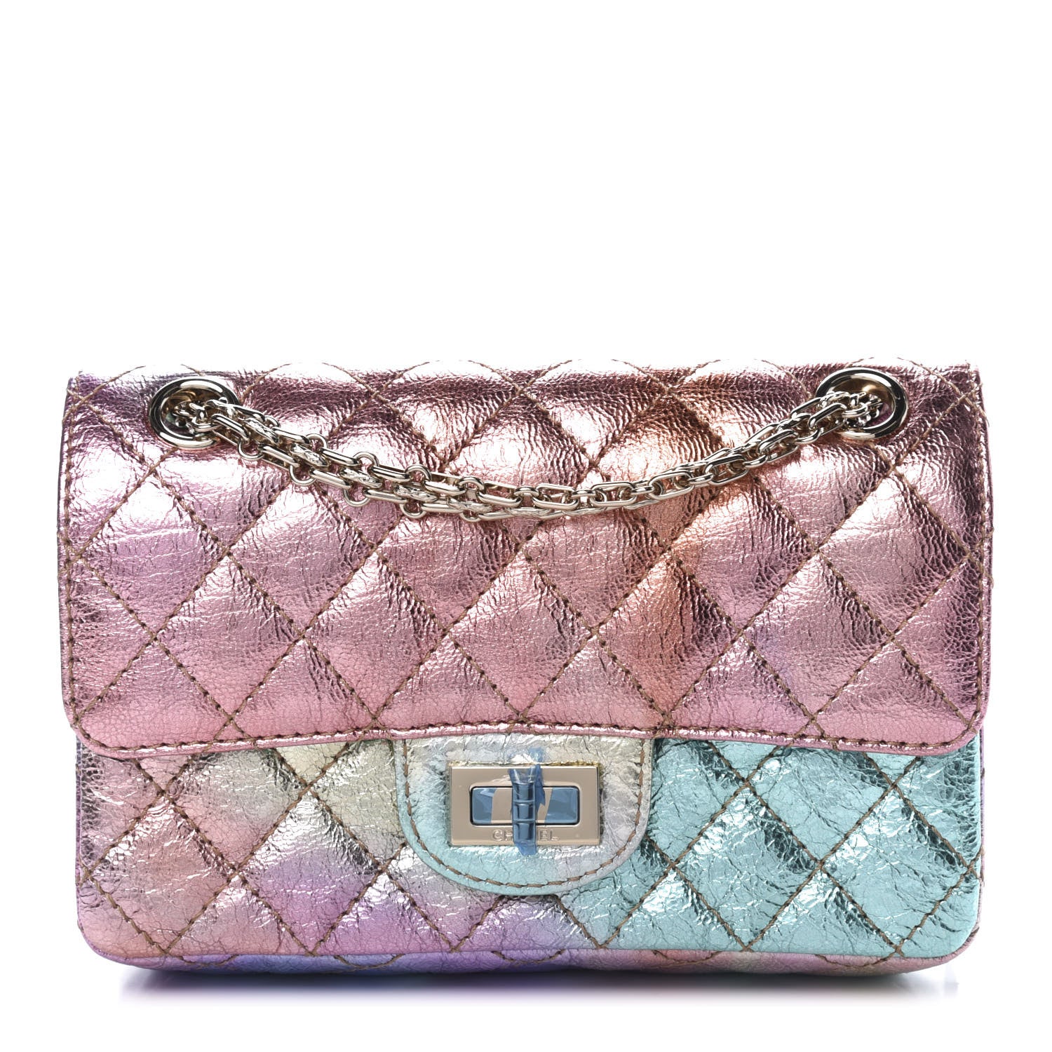 Chanel Metallic Goatskin Quilted Mini 2.55 Reissue Flap Multicolor 1 of 11