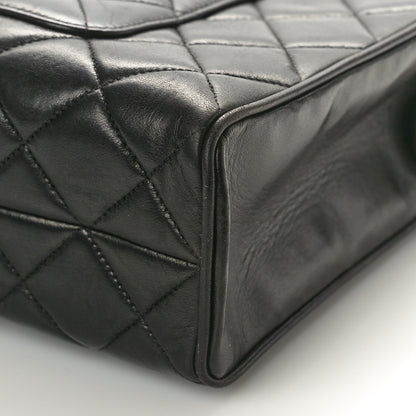 Chanel Lambskin Quilted Top Handle Bag Black 10 of 11