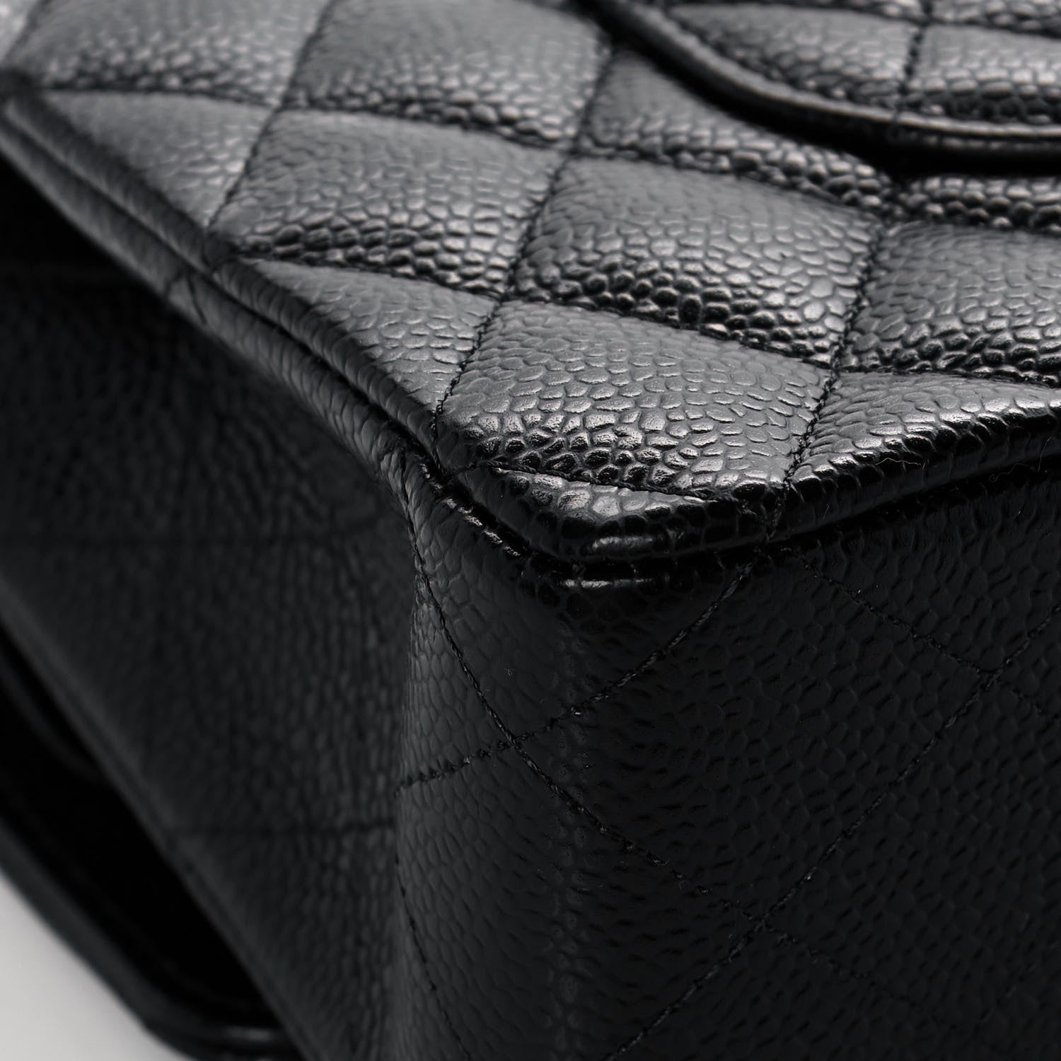 Chanel Caviar Quilted Medium Double Flap Black 11 of 12