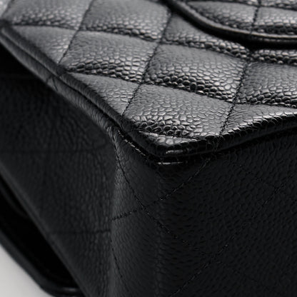 Chanel Caviar Quilted Medium Double Flap Black 11 of 12