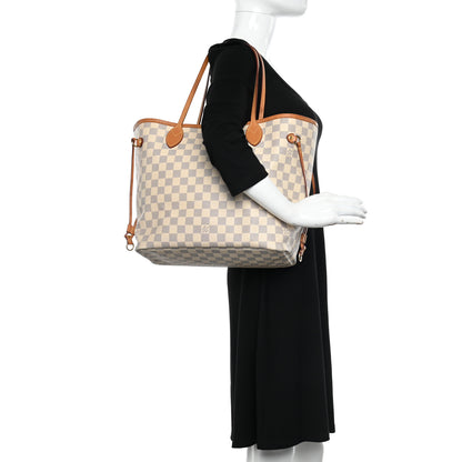 Louis Vuitton Damier Azur Neo Neverfull MM Rose Ballerine 2 of 15