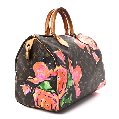 Louis Vuitton Monogram Roses Speedy 30 3 of 13