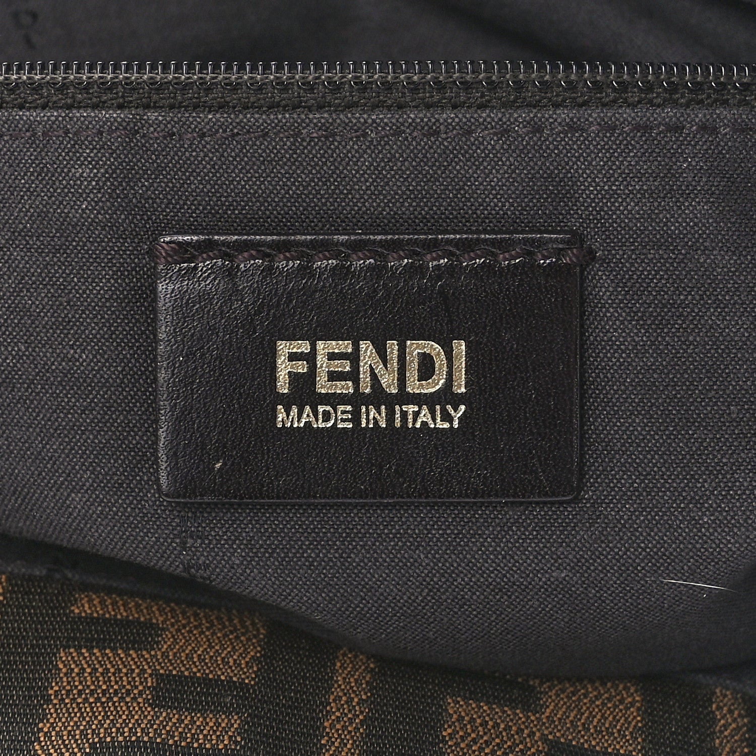 Fendi Zucca Patent Large Mia Shoulder Flap Tobacco 6 of 11
