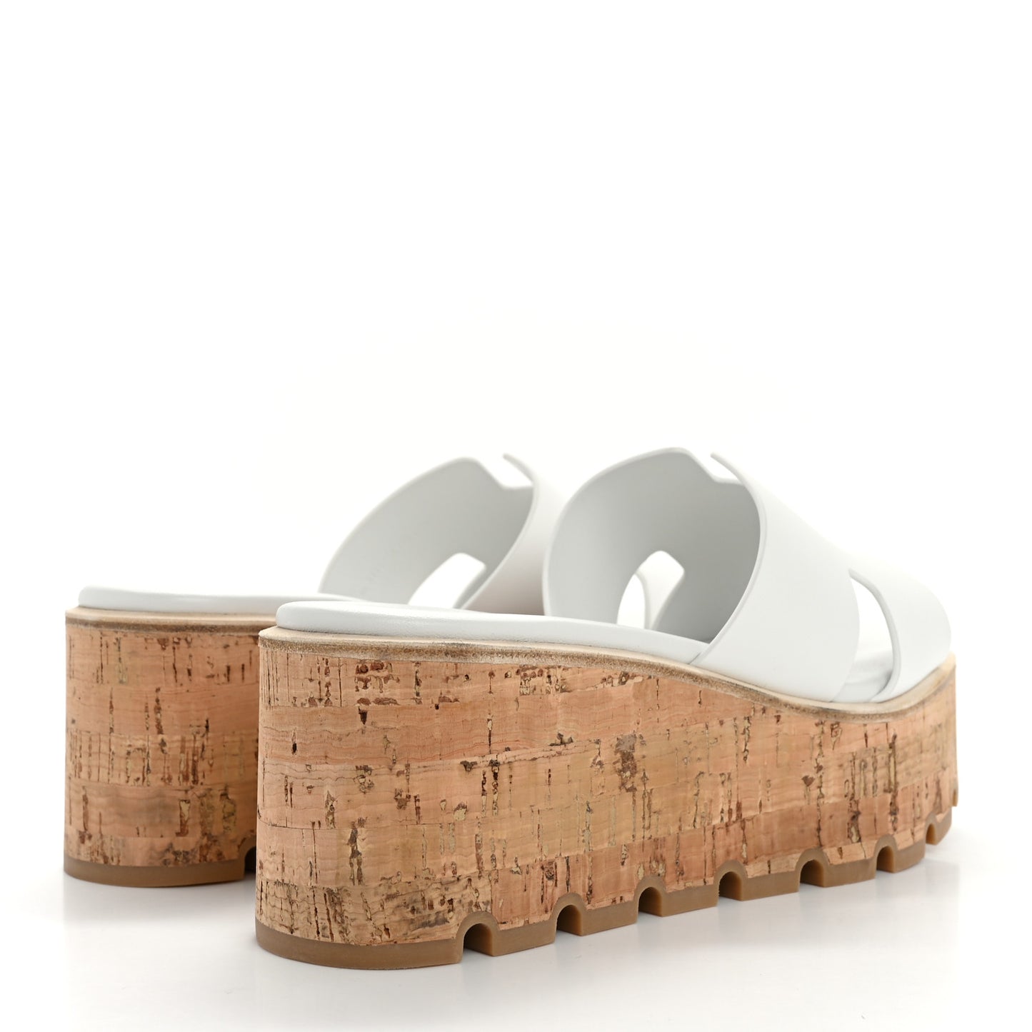 Calfskin Cork Eze 30 Sandals 37 White