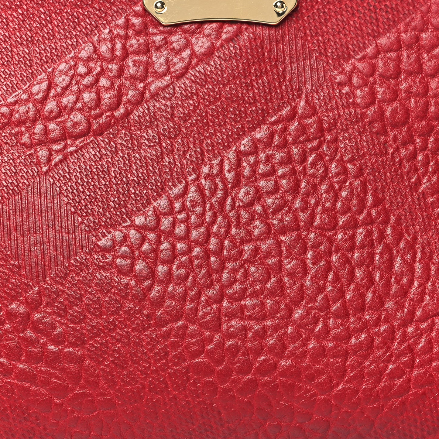 Signature Grain Calfskin Check Embossed Small Chichester Crossbody Clutch Bag Red