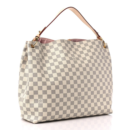 Louis Vuitton Damier Azur Graceful MM Rose Ballerine 3 of 8