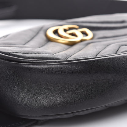 Gucci Calfskin Matelasse GG Marmont Belt Bag 105 42 Black 8 of 15