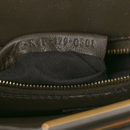 Fendi Nappa Mini Peekaboo Iconic Satchel Coal 7 of 10