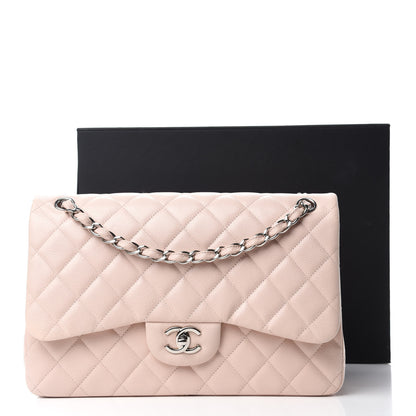 Chanel Caviar Quilted Jumbo Double Flap Light Pink 11 of 11