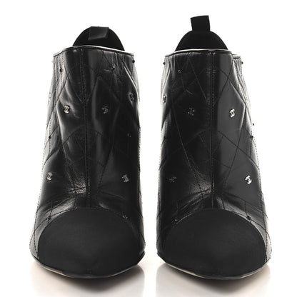 Chanel Lambskin Quilted CC Cap Toe Booties 41 Black 3 of 11