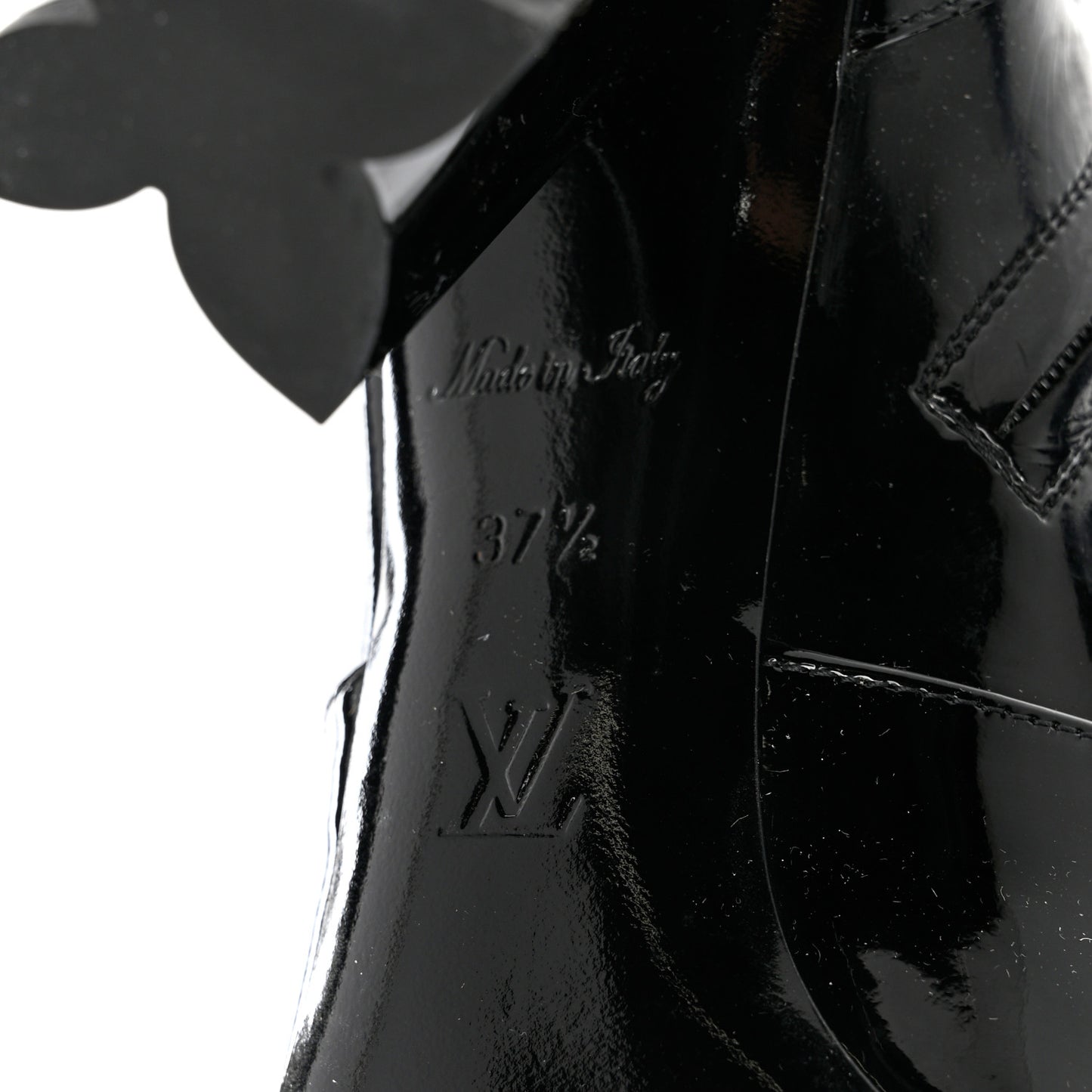 Patent Silhouette Ankle Boots 37.5 Black