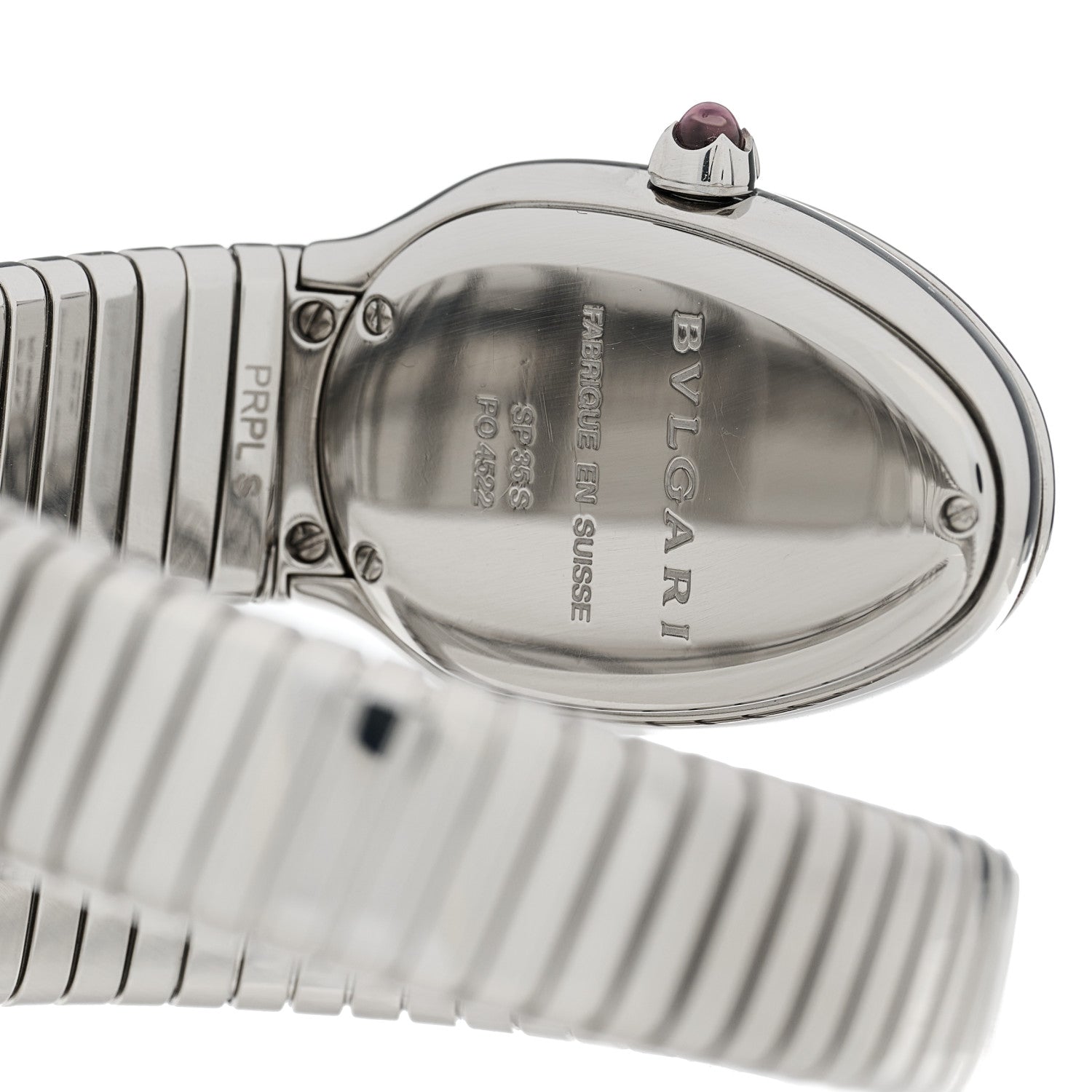 Bulgari Stainless Steel Diamond Bezel 35mm Serpenti Tubogas Quartz Watch 4 of 5