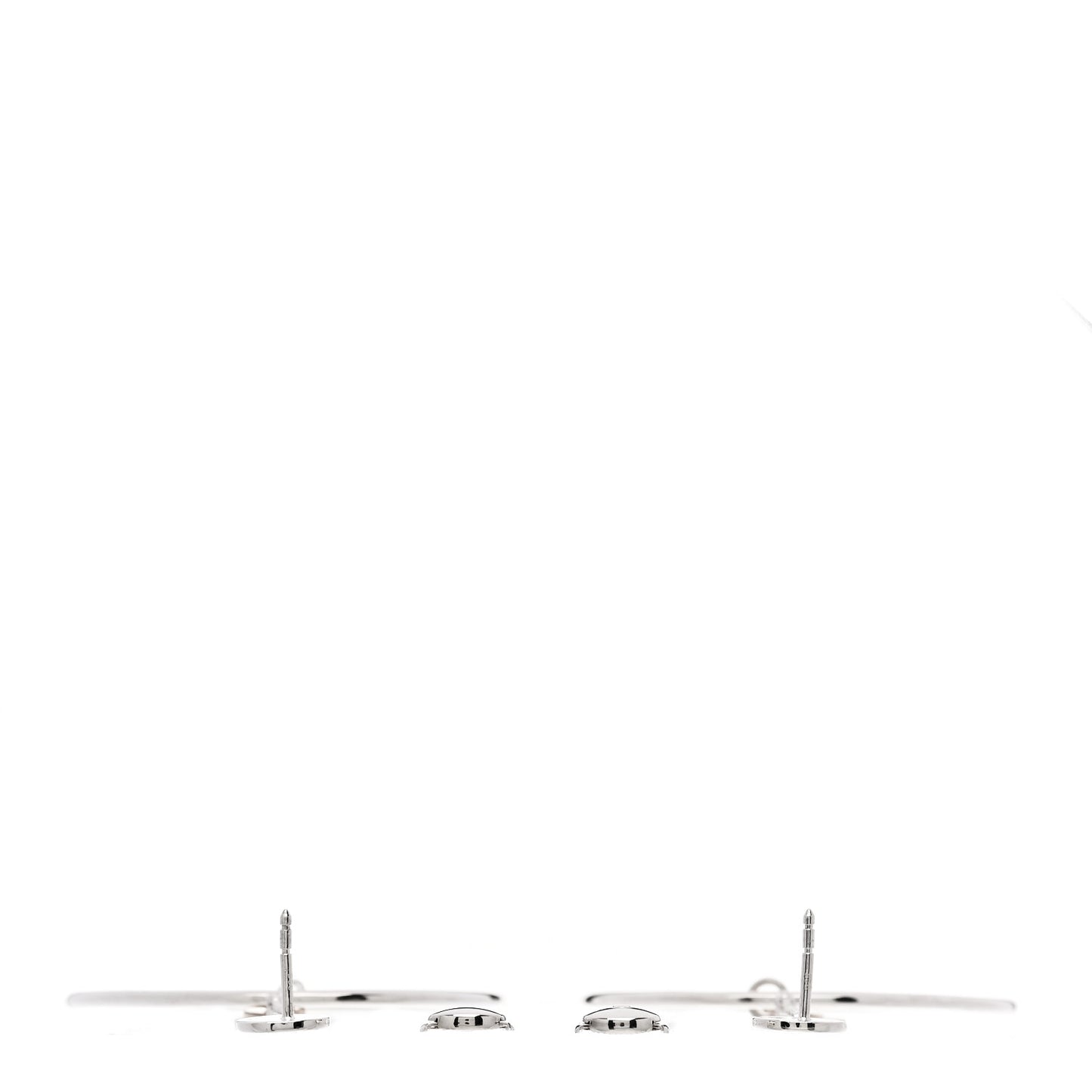 Sterling Silver 18K Rose Gold PM Ex-Libris Hoop Earrings