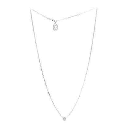 Cartier 18K White Gold Diamond SM D'Amour Pendant Necklace 3 of 7