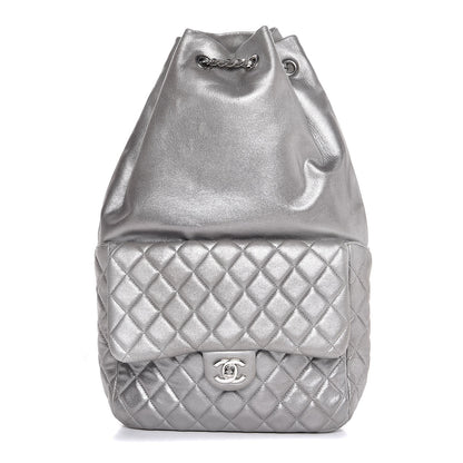 Chanel Metallic Lambskin Quilted Large In Seoul Backpack Silver 1 of 11