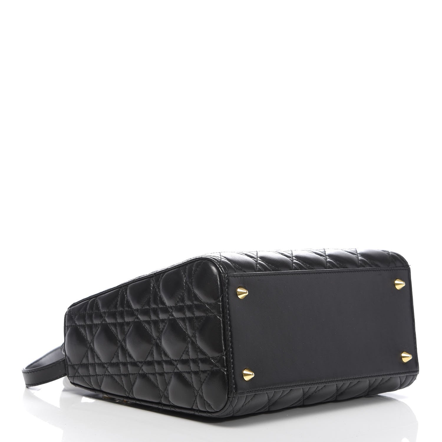 Christian Dior Lambskin Cannage Medium Lady Dior Black 4 of 13