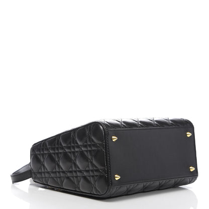 Christian Dior Lambskin Cannage Medium Lady Dior Black 4 of 13