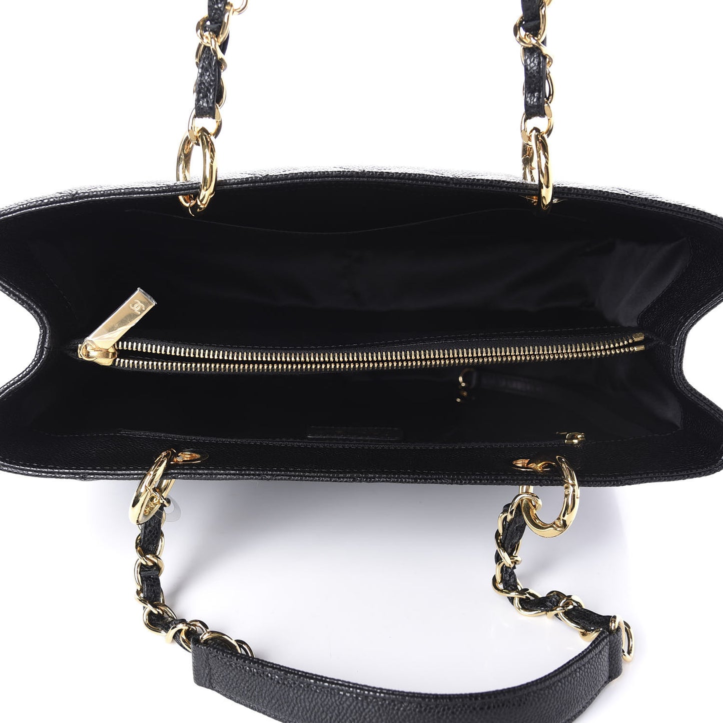 Caviar Quilted Grand Shopping Tote GST Black