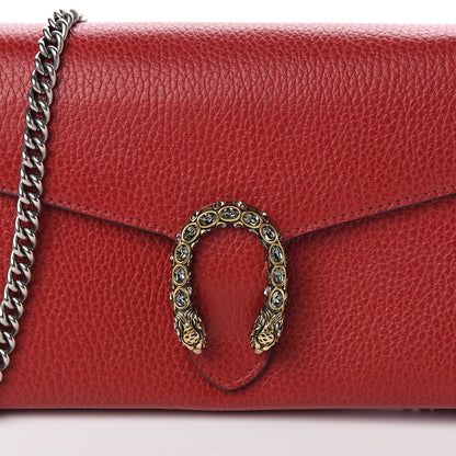 Gucci Calfskin Mini Dionysus Chain Wallet Hibiscus Red 8 of 8