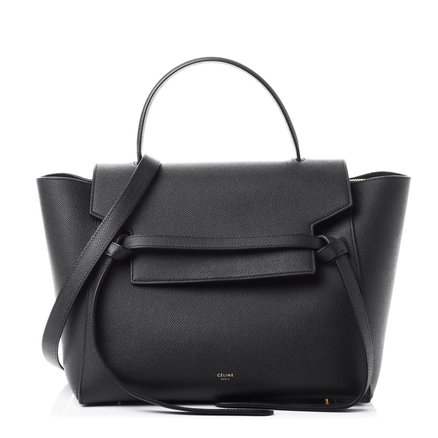 Grained Calfskin Mini Belt Bag Black