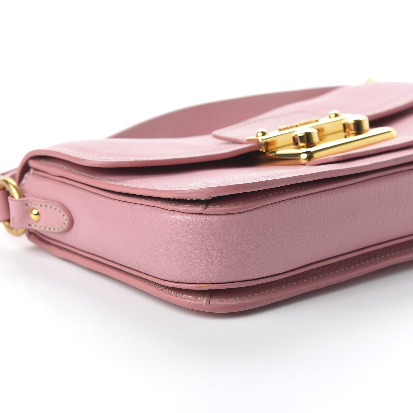Goatskin Madras Shoulder Bag Rosa