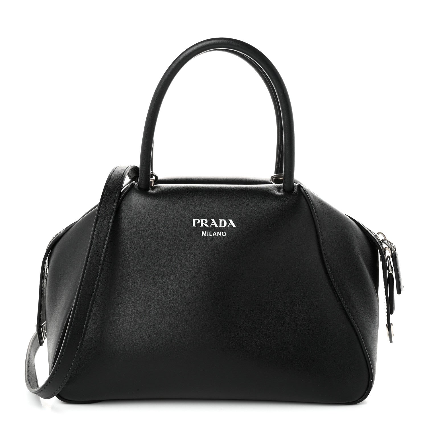 Prada Softy Calfskin Small Supernova Handbag Black 1 of 10