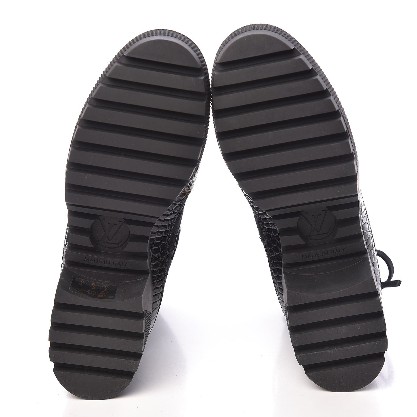 Suede Calfskin Monogram Laureate Platform Desert Boots 36 Black