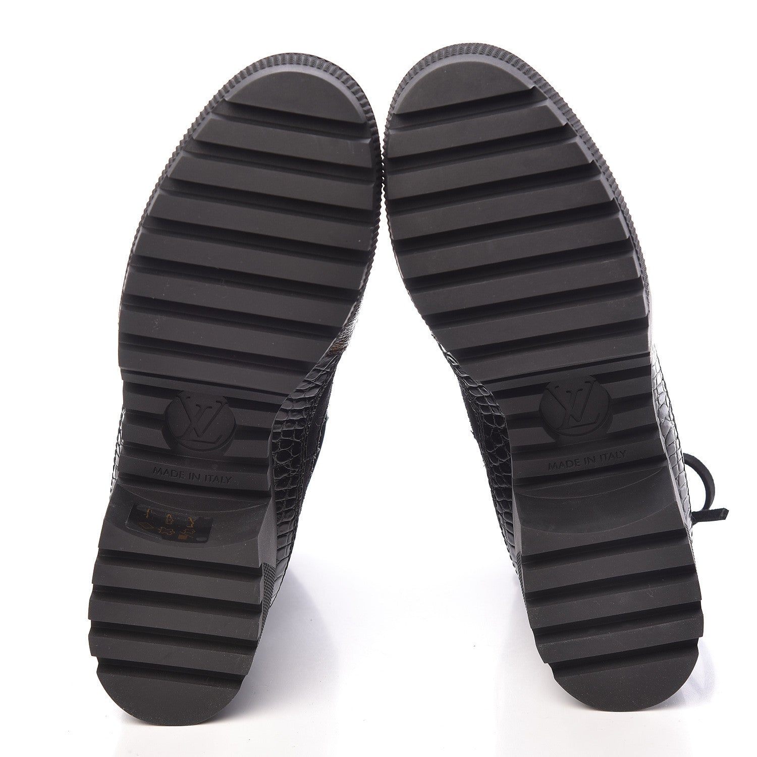Louis Vuitton Suede Calfskin Monogram Laureate Platform Desert Boots 36 Black 7 of 14