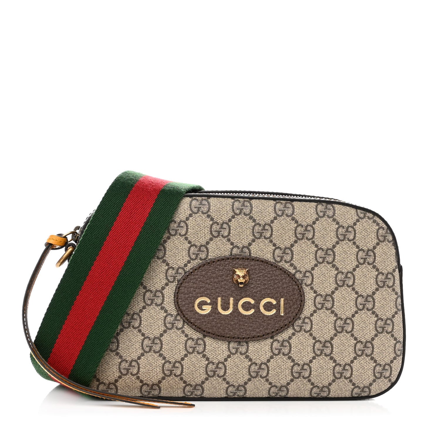 GG Supreme Monogram Web Neo Vintage Shoulder Bag Beige New Acero Crop