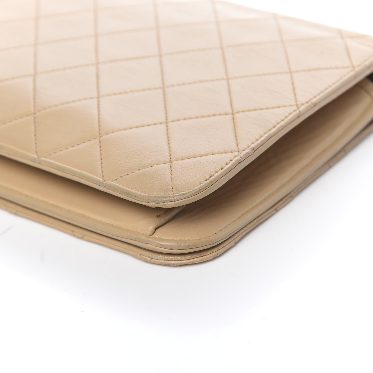 Chanel Lambskin Quilted Medium Single Flap Beige 13 of 15