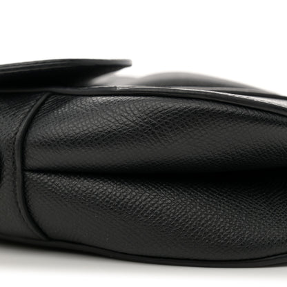 Christian Dior Grained Calfskin Saddle Bag Black 11 of 14
