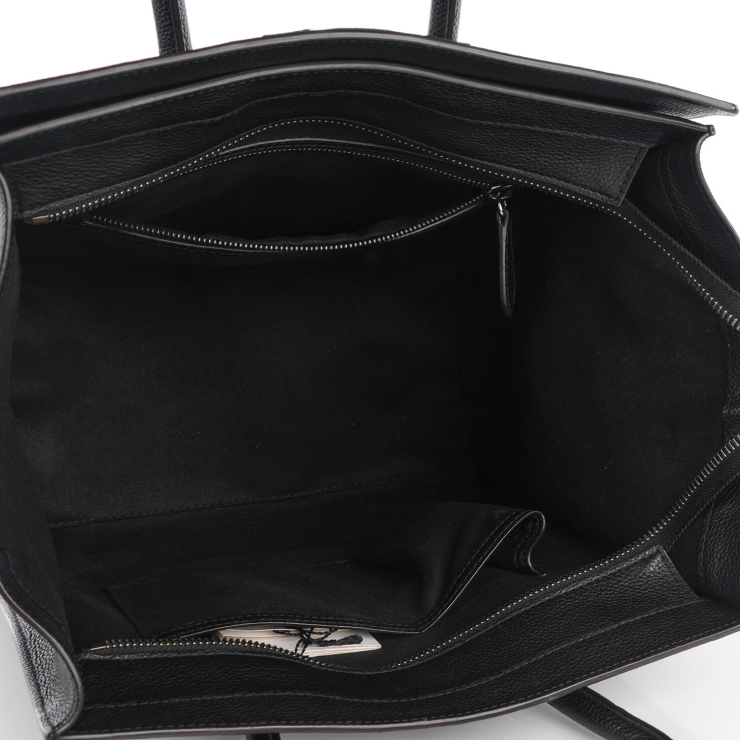 Drummed Calfskin Mini Luggage Black