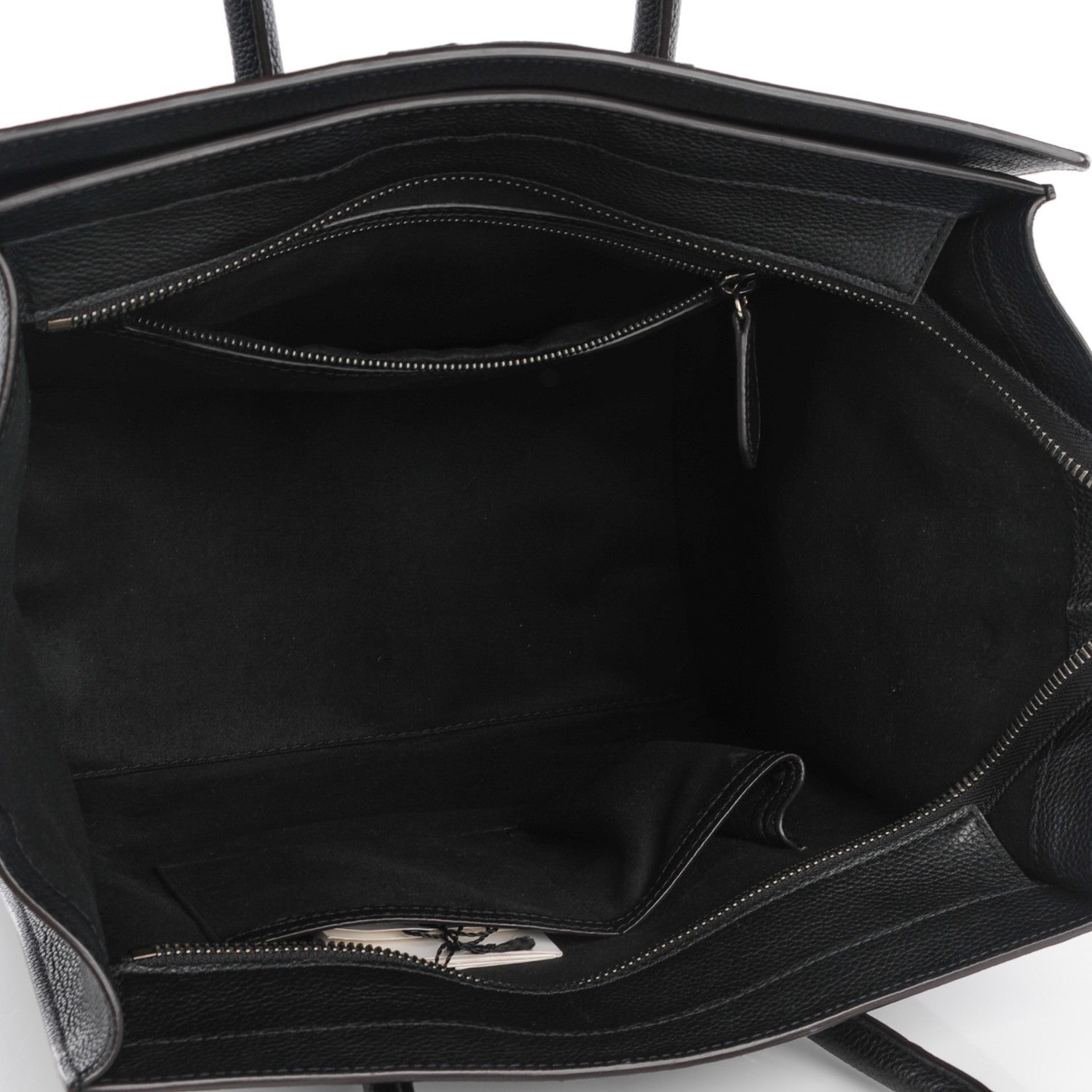 Celine Drummed Calfskin Mini Luggage Black 5 of 8