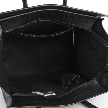 Celine Drummed Calfskin Mini Luggage Black 5 of 8