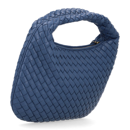 Bottega Veneta Supple Nappa Intrecciato Padded Small Veneta Hobo Blue Venezia 3 of 10