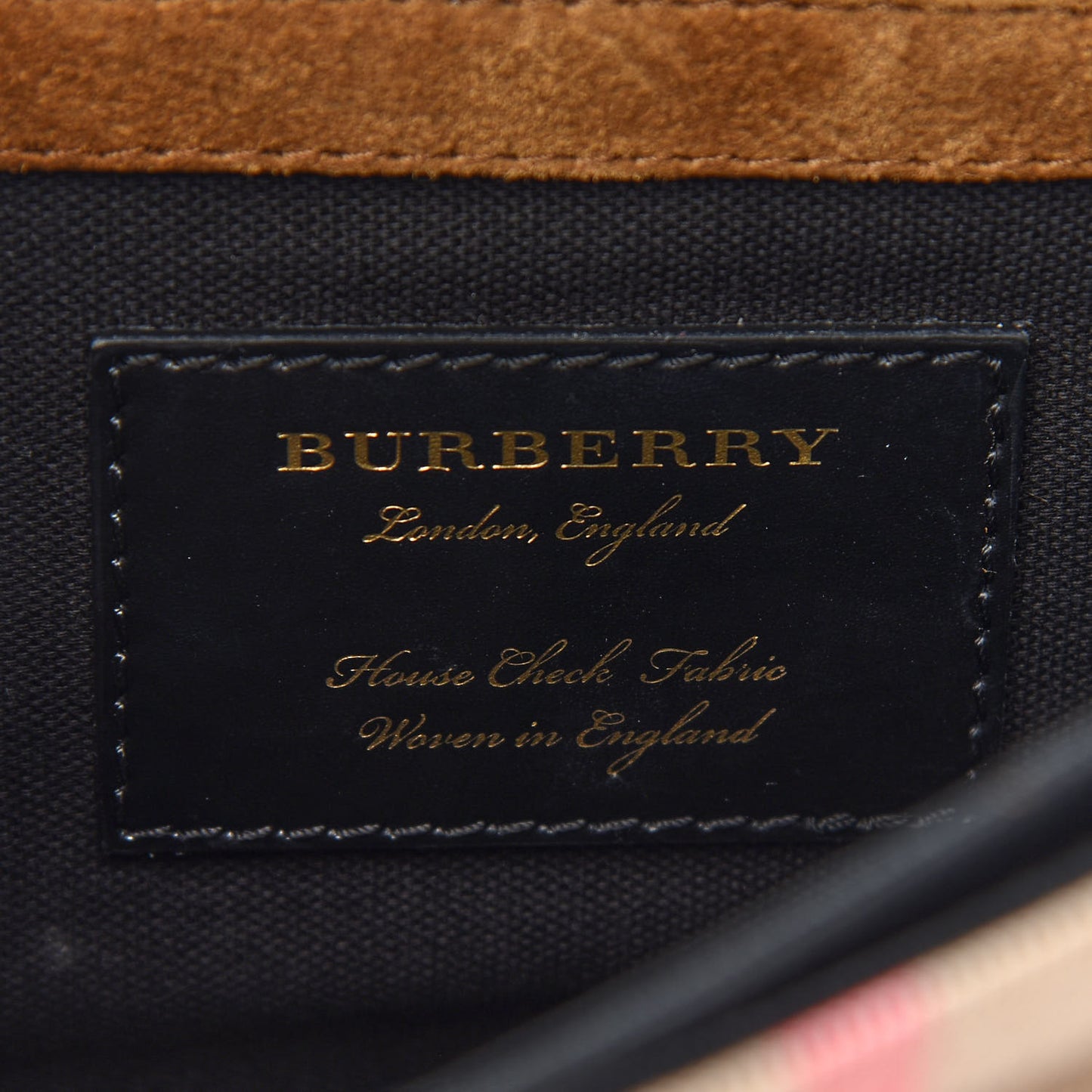 Derby Calfskin House Check Small Macken Crossbody Bag Black