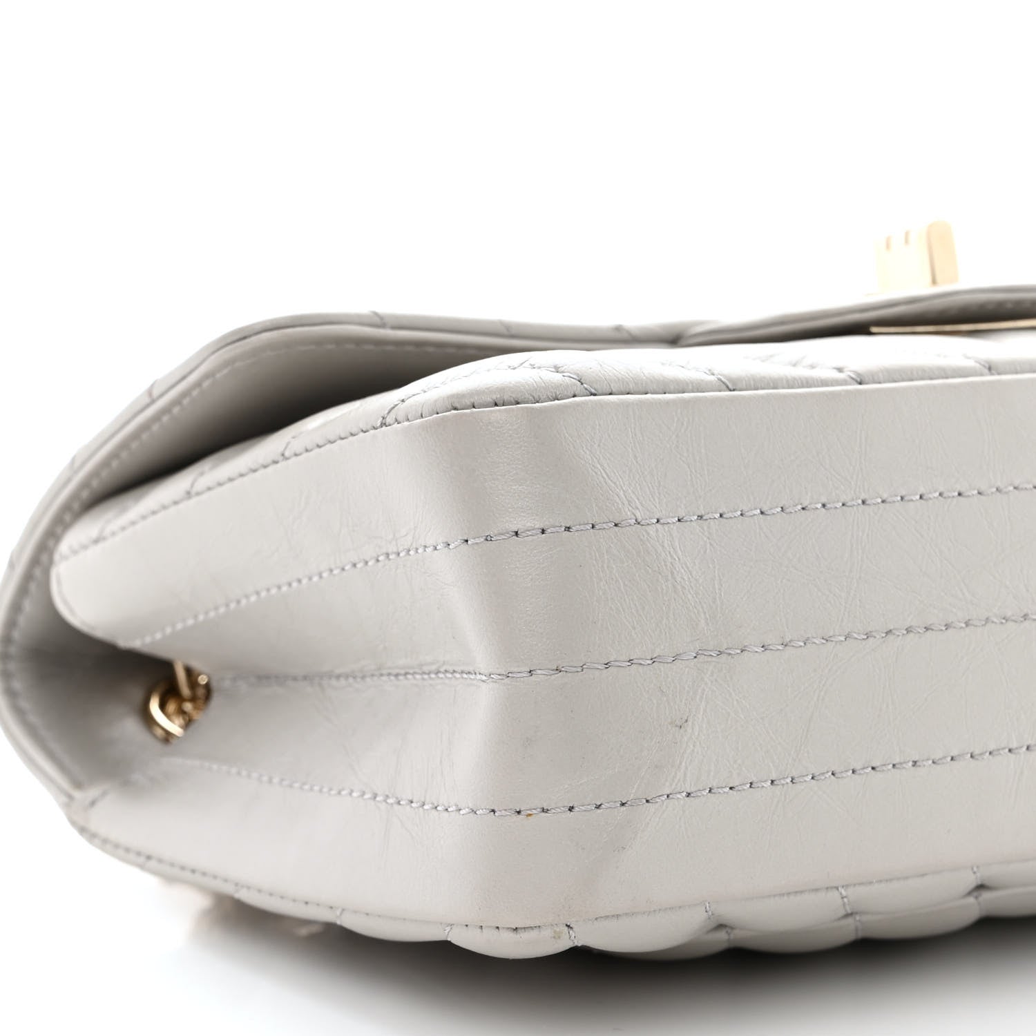 Chanel Aged Calfskin Chevron Quilted 2.55 Reissue Mini Flap Grey 9 of 10