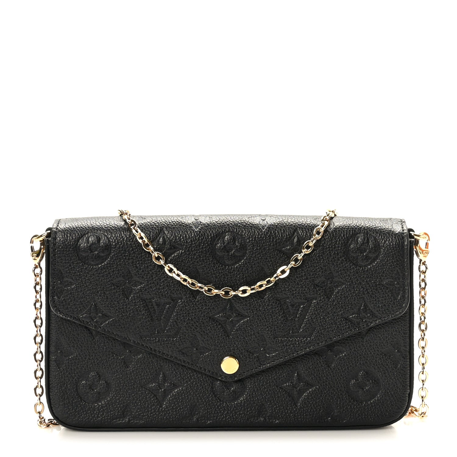 Louis Vuitton Empreinte Pochette Felicie Chain Wallet Black 1 of 10