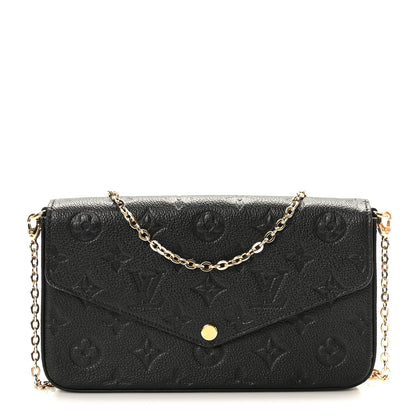 Louis Vuitton Empreinte Pochette Felicie Chain Wallet Black 1 of 10